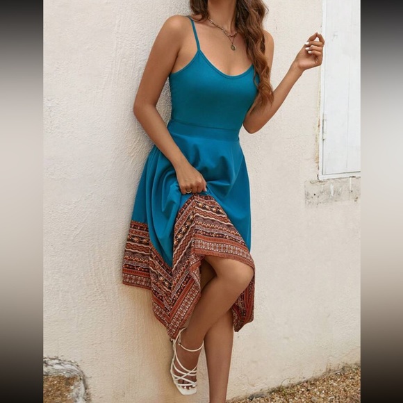 Boho geo print cami dress - Picture 1 of 6
